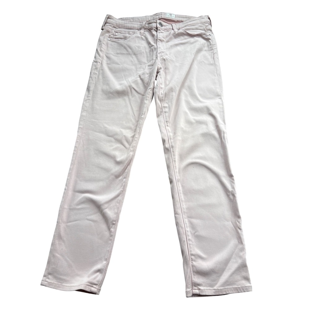 AG Adriano Goldschmied The Prima Crop Mid Rise Cigarette Jeans Pink 31 x 25